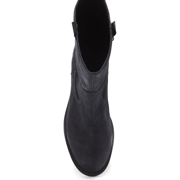 Adam Tucker New BOOTS Mid-Tall Moto BLACK Soft Goat Leather Comfort Womens 9.5 - Picture 3 of 8